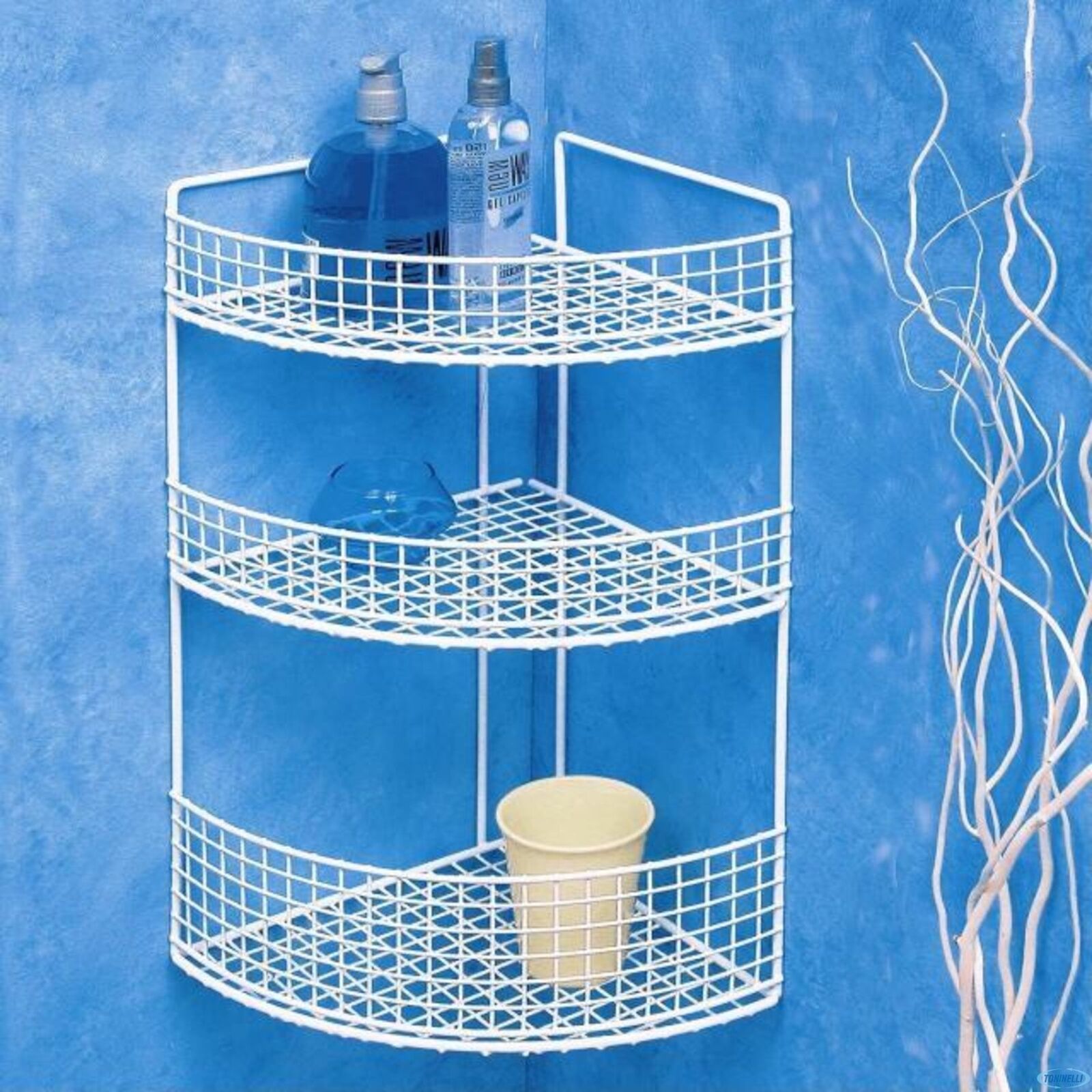 40249 MENSOLA BAGNO FILTEX BIANCA ANGOLIERA 3 PIANI MENSOLA DOCCIA