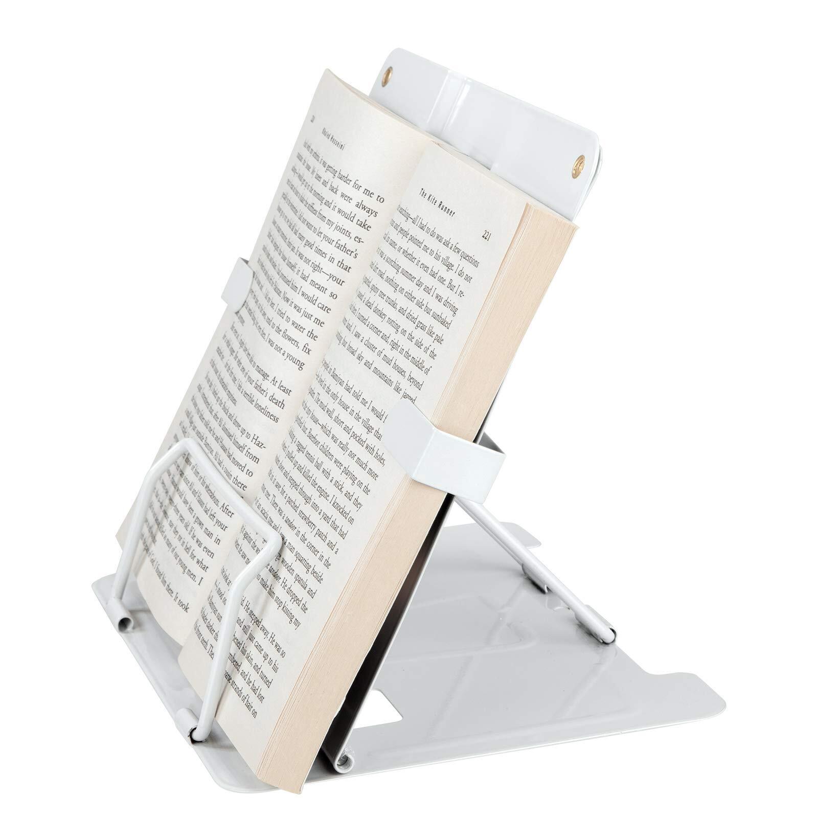 Supporto Per Libri Metallo Pieghevole Leggio Libri da Tavolo Leggio Ricette d...