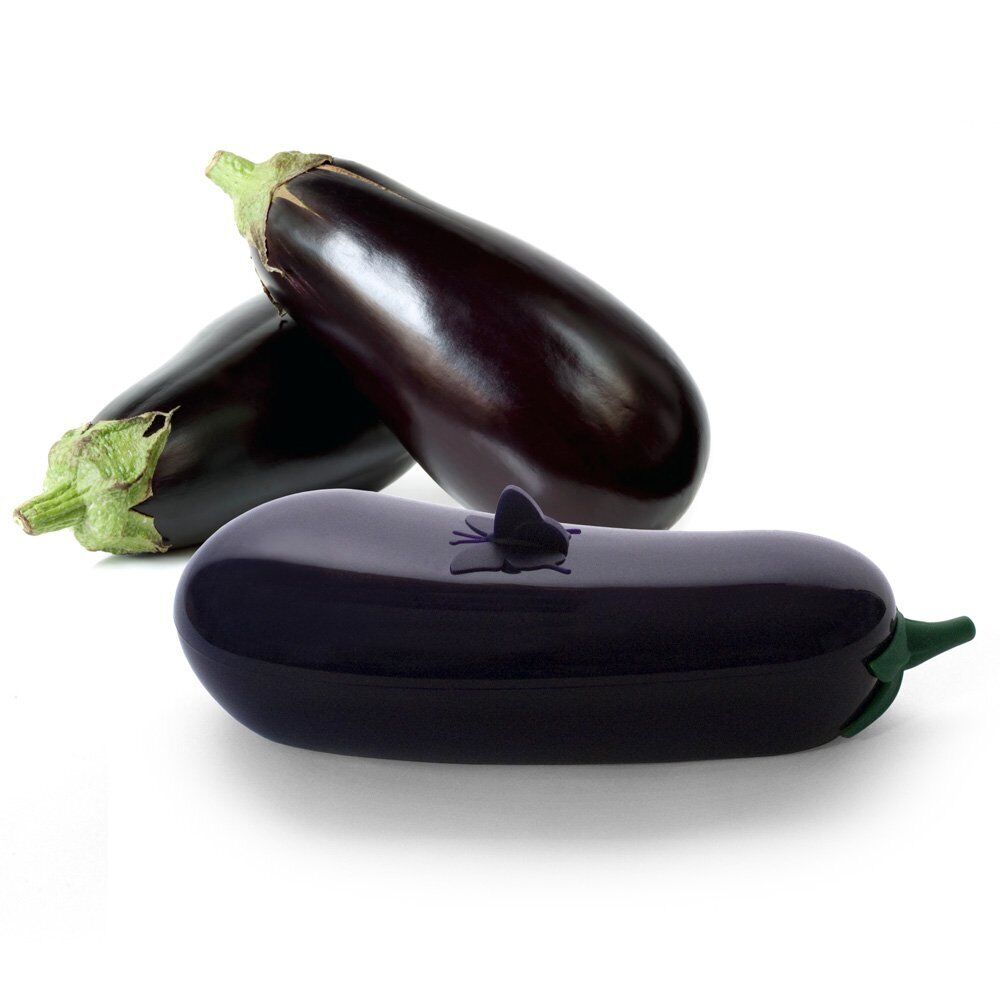 Cookit Duo di papilloti in silicone termo-resistente a forma di melanzana