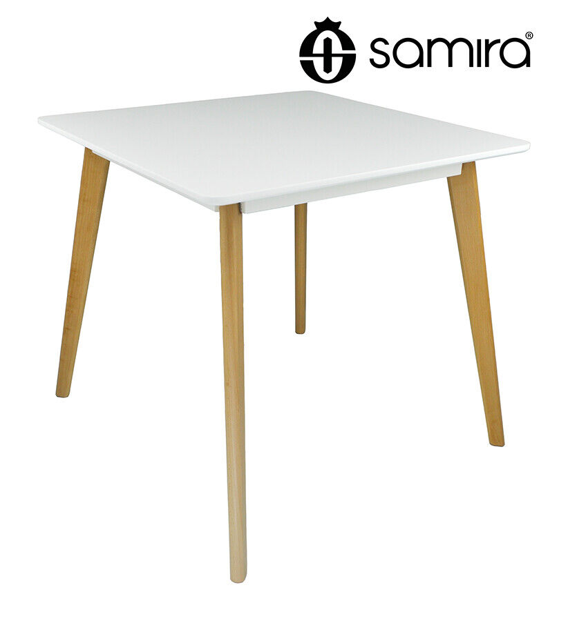 Tavolo cucina quadrato 80x80 bianco, tavolo ristorante mod. Iago