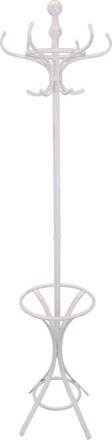 DecHome Appendiabiti Antico effetto Antico in Acciaio cm 43x38x180 h Bianco