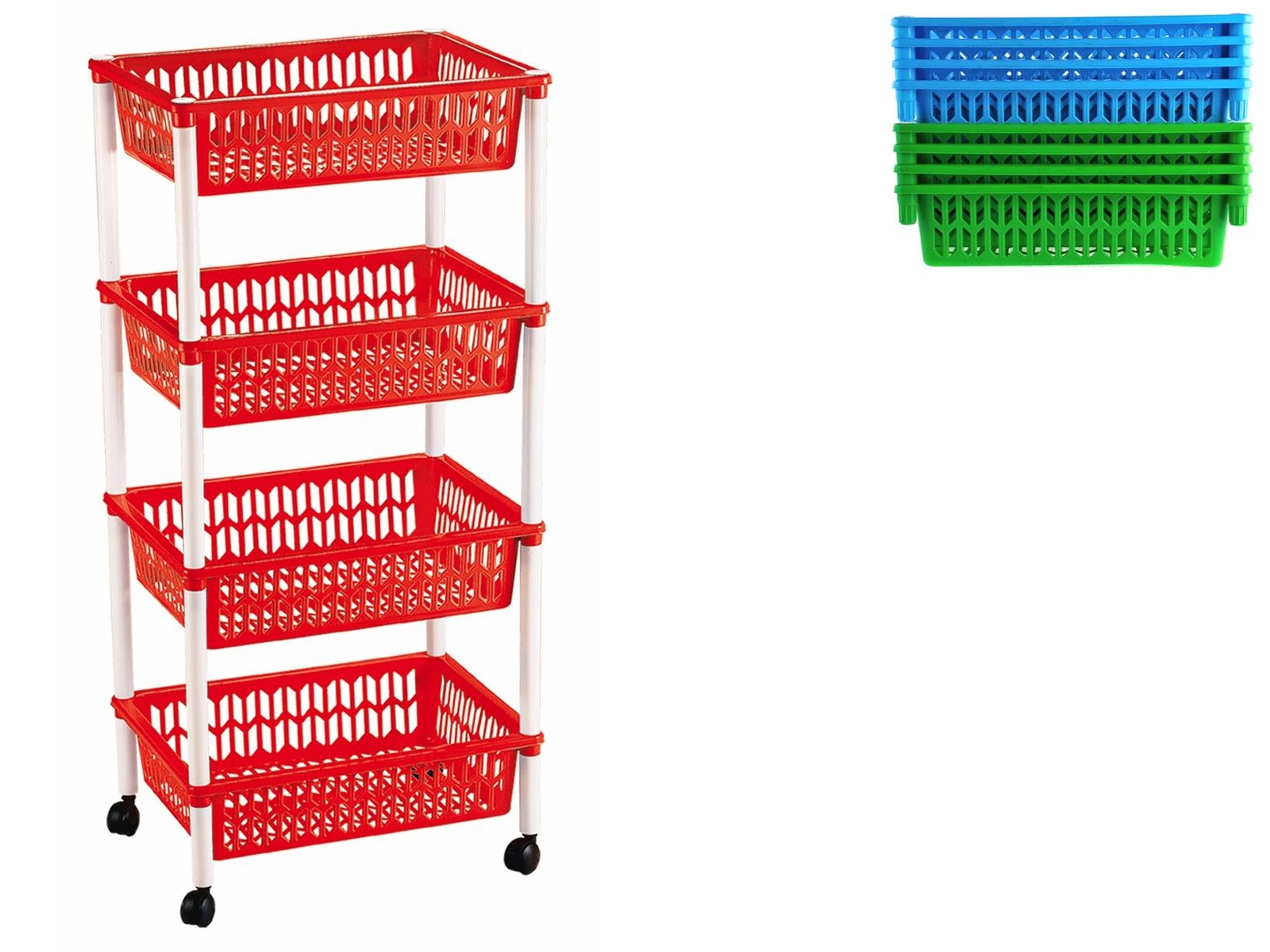 Carrello Con Ruote Guapissimo 4 Cesti