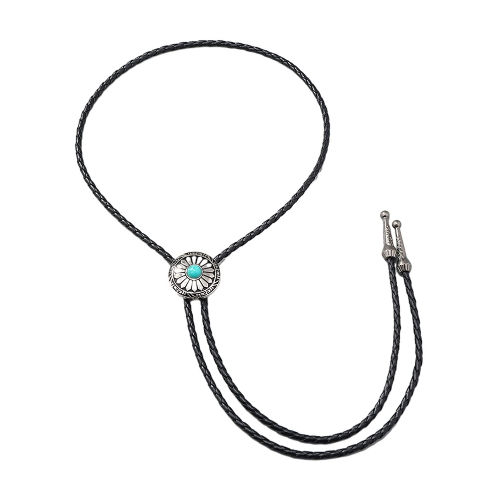 LeeCAE Western Vintage Bolo Tie Cowboy Cravatta Turchese Bolo Tie Nativi Amer...