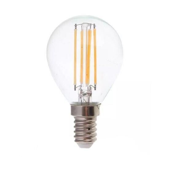 V-TAC VT-2466 Lampadina led bulb filamento 6W E14 P45 bianco caldo 2700K - SKU 2
