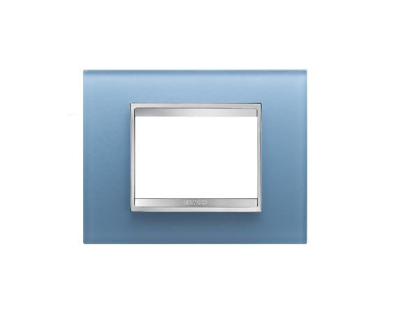 GEWISS GW 16203CA PLACCA ONE 3 P VETRO ACQUAMARINA CHORUS