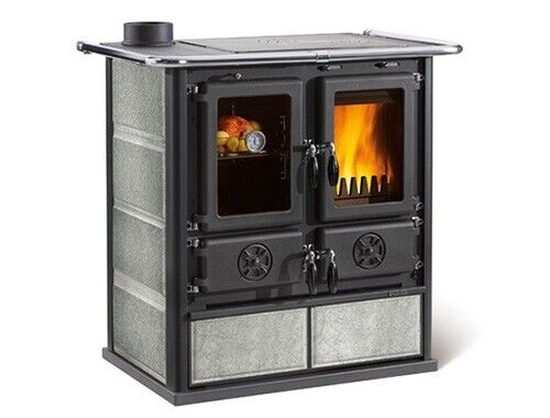Stufa cucina a legna NORDICA Rosetta Sinistra BII Petra 7,3 kW pietra naturale