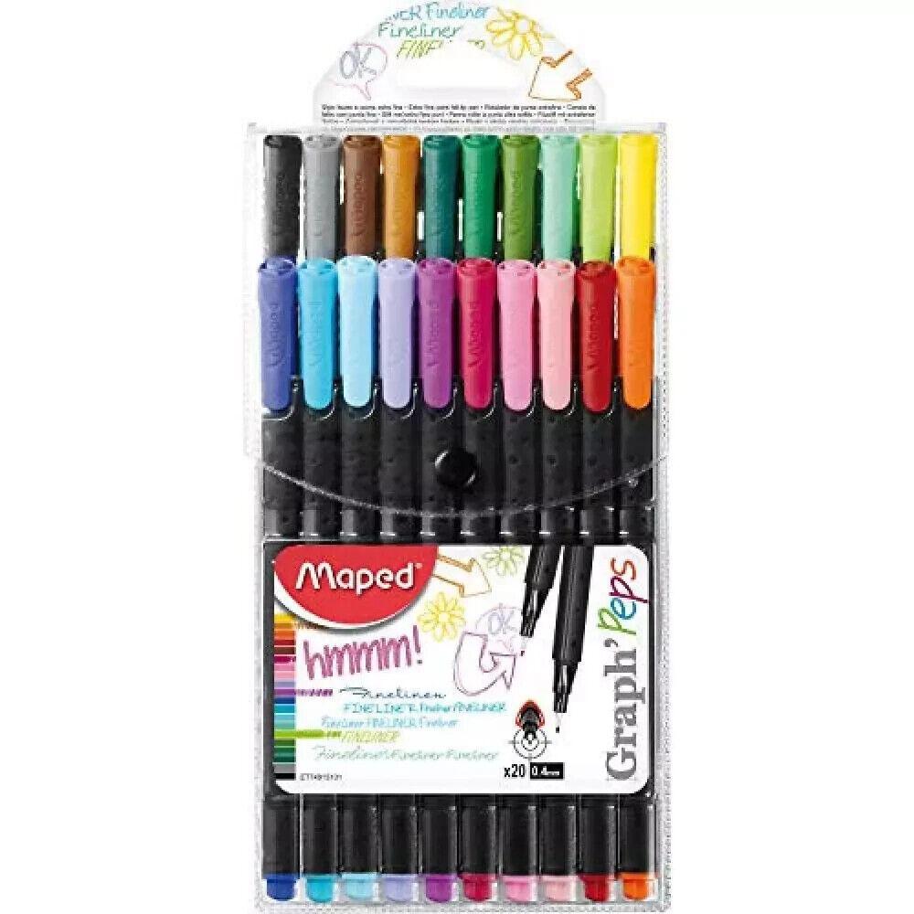 SET DI PENNARELLI MAPED GRAPH - COLORI ASSORTITI 20/SET PUNTA 0.4 MM.