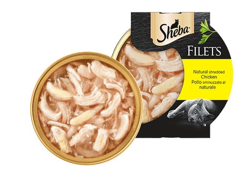 Sheba Gatto Filets Lattina 60gr Pollo sminuzzato al naturale