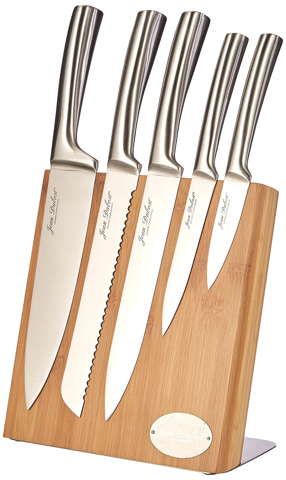 Pradel Jean Dubost 18521 Ceppo per coltelli in bambù con 5 coltelli da cucina...