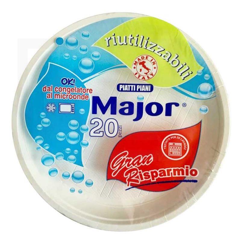 MAJOR MAJOR PIATTI Fondi Riutilizzabili pz.20 PROMO