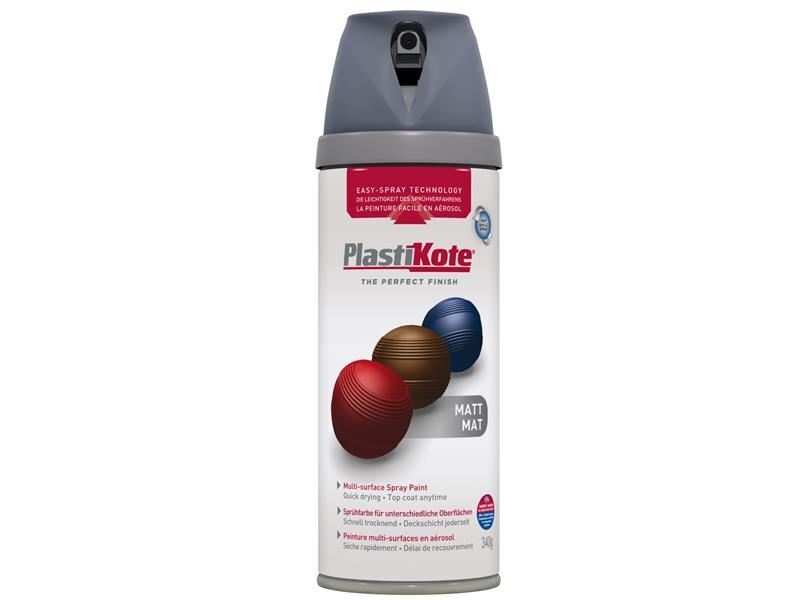 PlastiKote - Twist & Spray grigio opaco 400ml