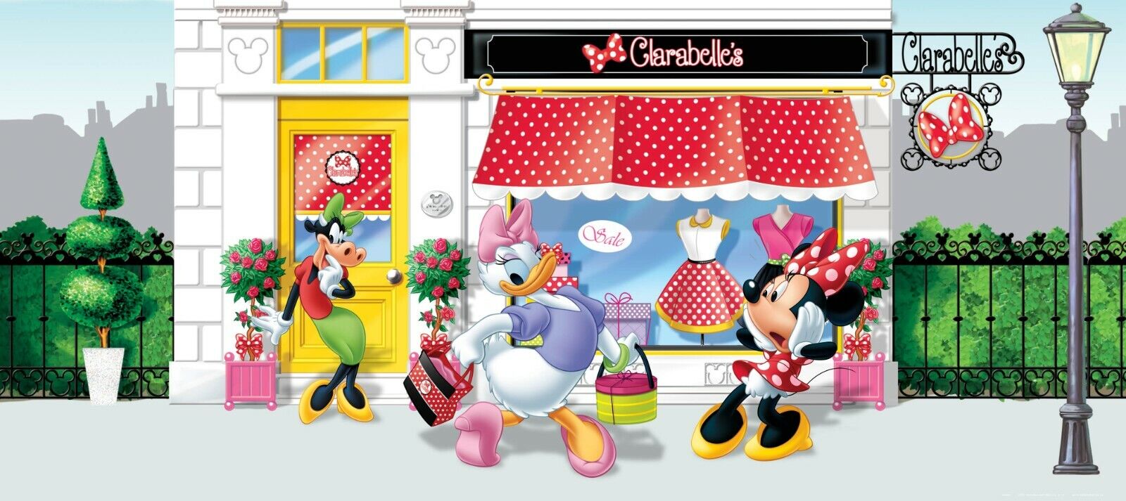 202x90cm Carta da Parati Murale Disney Minnie Mouse Bambini Poster Fotomurale