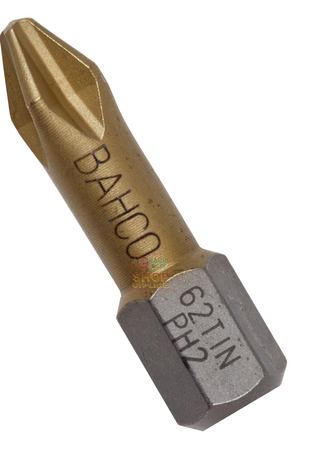 30178 BAHCO ART. 62TIN/PH2 BITS PH2 M. 25 1/4 POLL. DR TIN