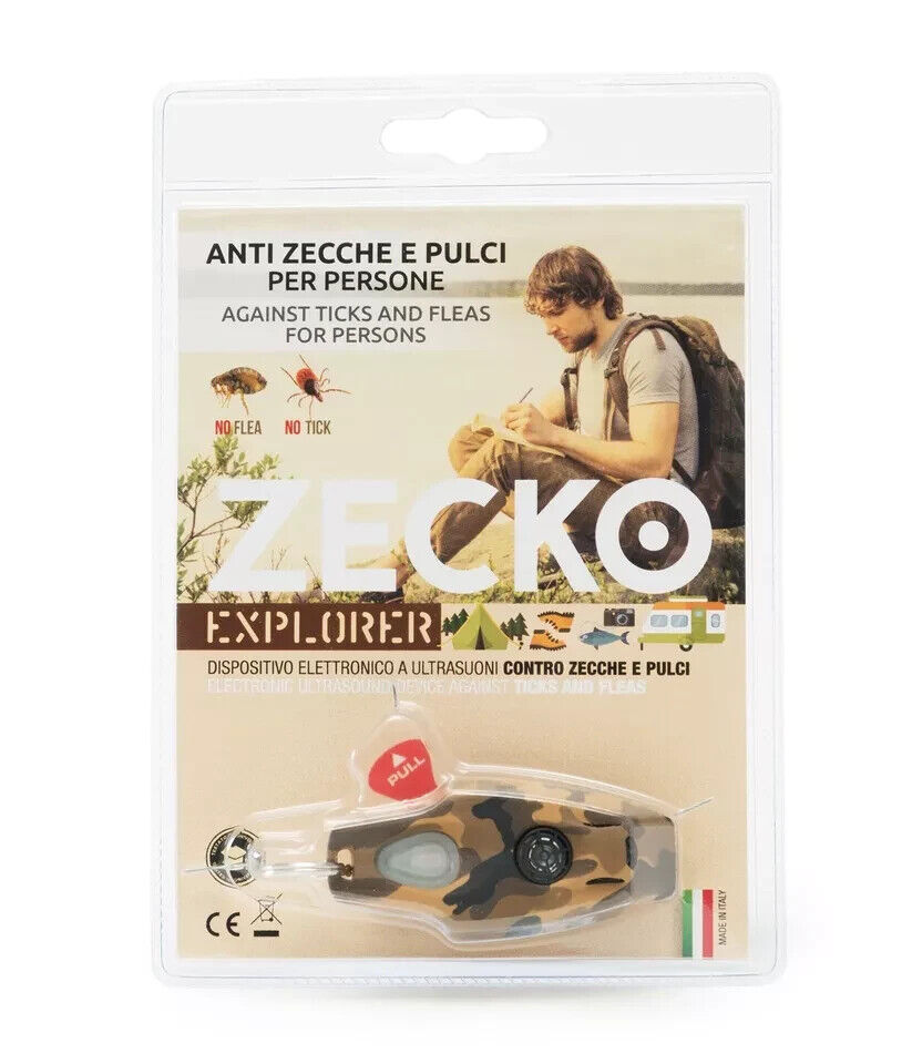 ZECKO EXPLORER SCACCIA ZECCHE E PULCI REPELLENTE ULTRASUONI PER PICNIC CAMPEGGIO