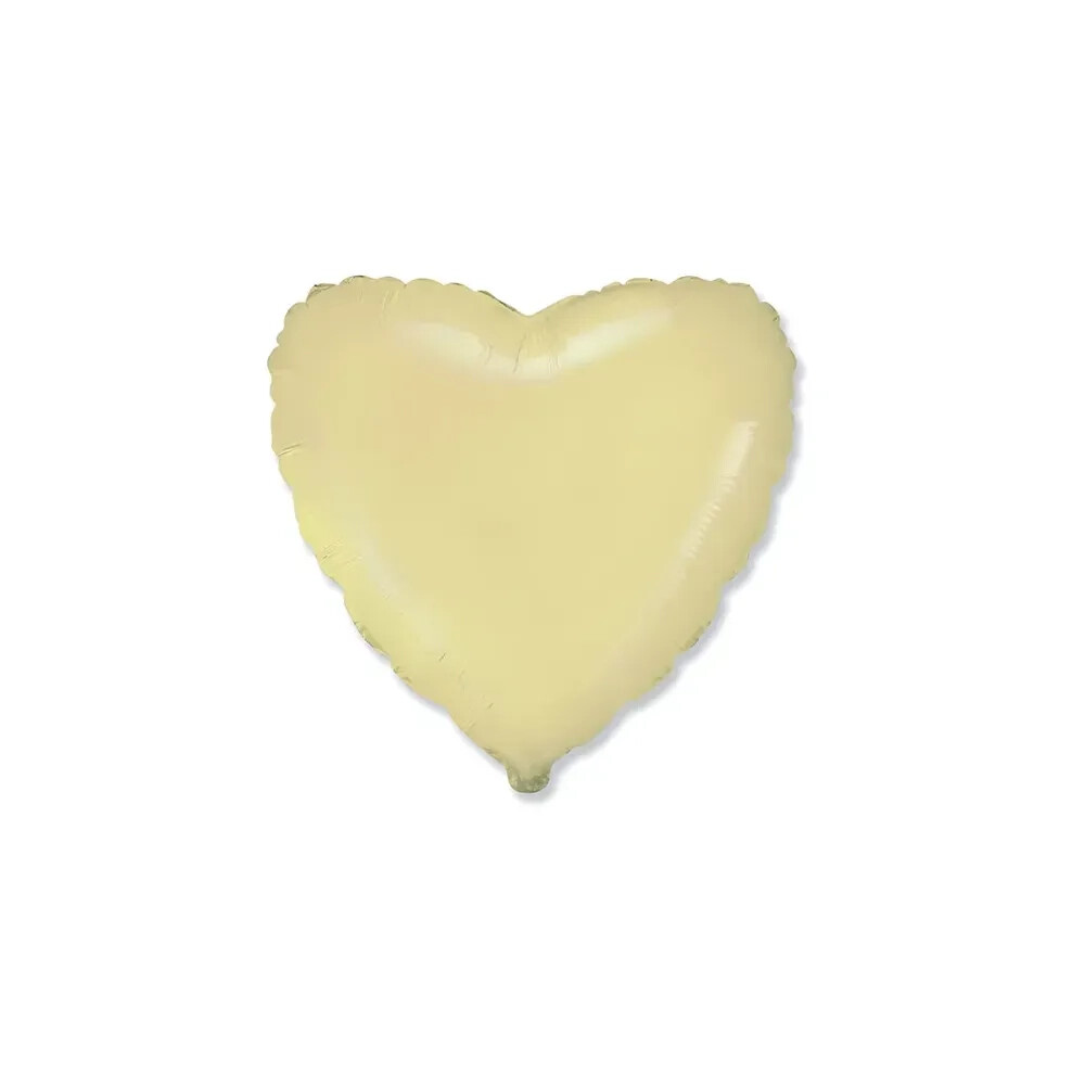 Palloncino Cuore Crema standard shape 18" (45cm) in mylar, 1pz.