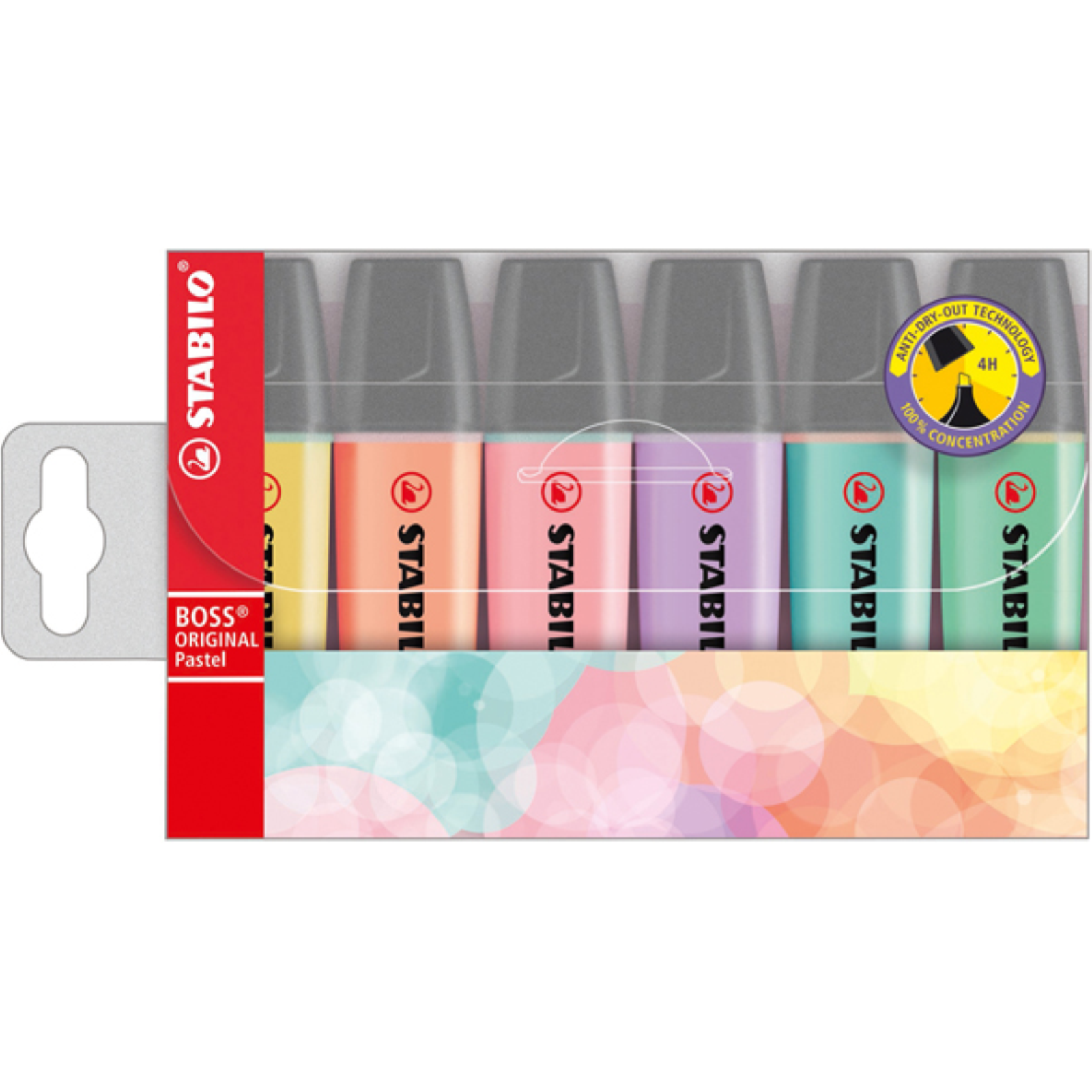 EVIDENZIATORE BOSS ORIGINAL COLORI PASTELLO STABILO CONF 6 PZ