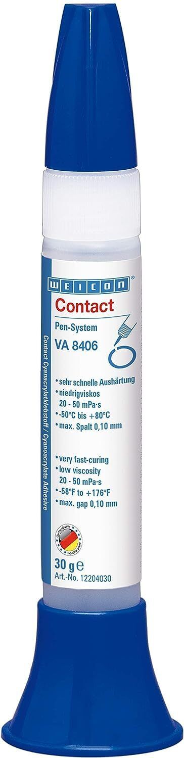 WEICON Contact VA 8406 30 g | Colla cianoacrilica| Adesivo speciale certifica...