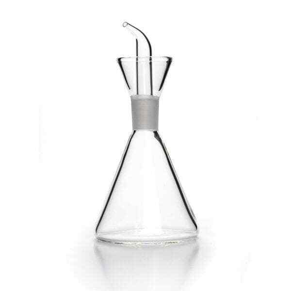 CLASSE OLIERA VETRO BOROSILICATO FORMA CONICA 125 CC SALVAGOCCIA CON BECCUCCIO