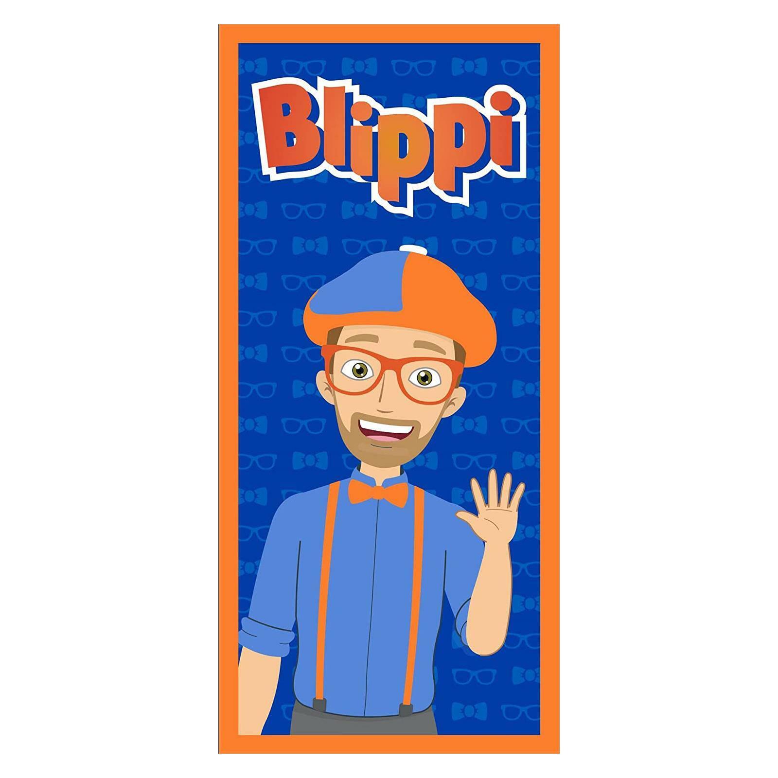 Blippi Grande Asciugamano Morbido Velluto Feel Bambini Piscina Mare Bagno 100%