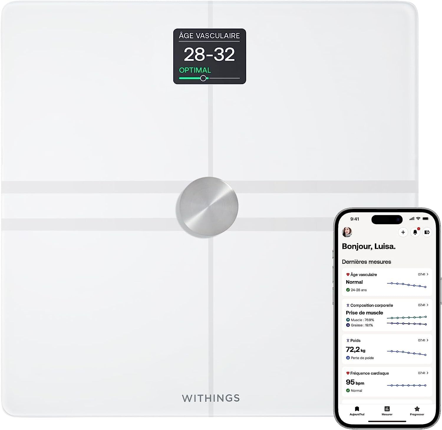 WITHINGS Body Comp - Bilancia Connessione Wifi Bilancia Diagnostica Bianco