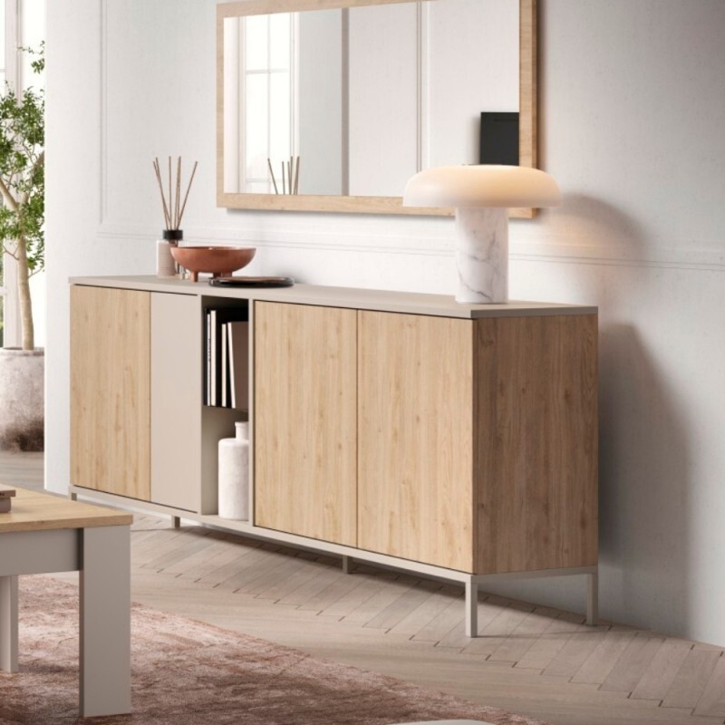 Madia 4 ante doppio colore cashmere e rovere cadiz 210x86H cm - Brando