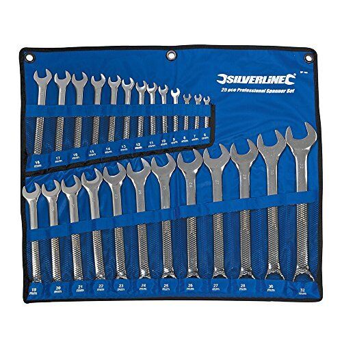 Silverline SP100 Set di Chiavi Combinate, 25 Pezzi, 6-32mm