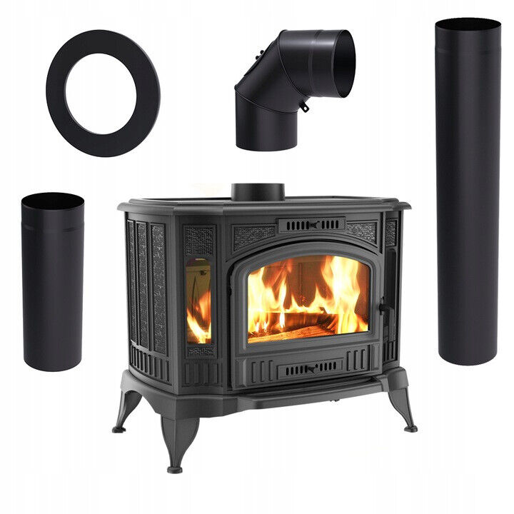 Stufa a legna in ghisa KRATKI K9 Ø 150 10 kW con accessori