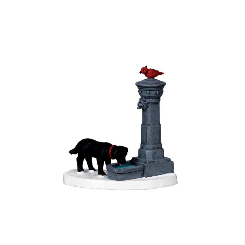 Cane che beve alla fontana | Lemax