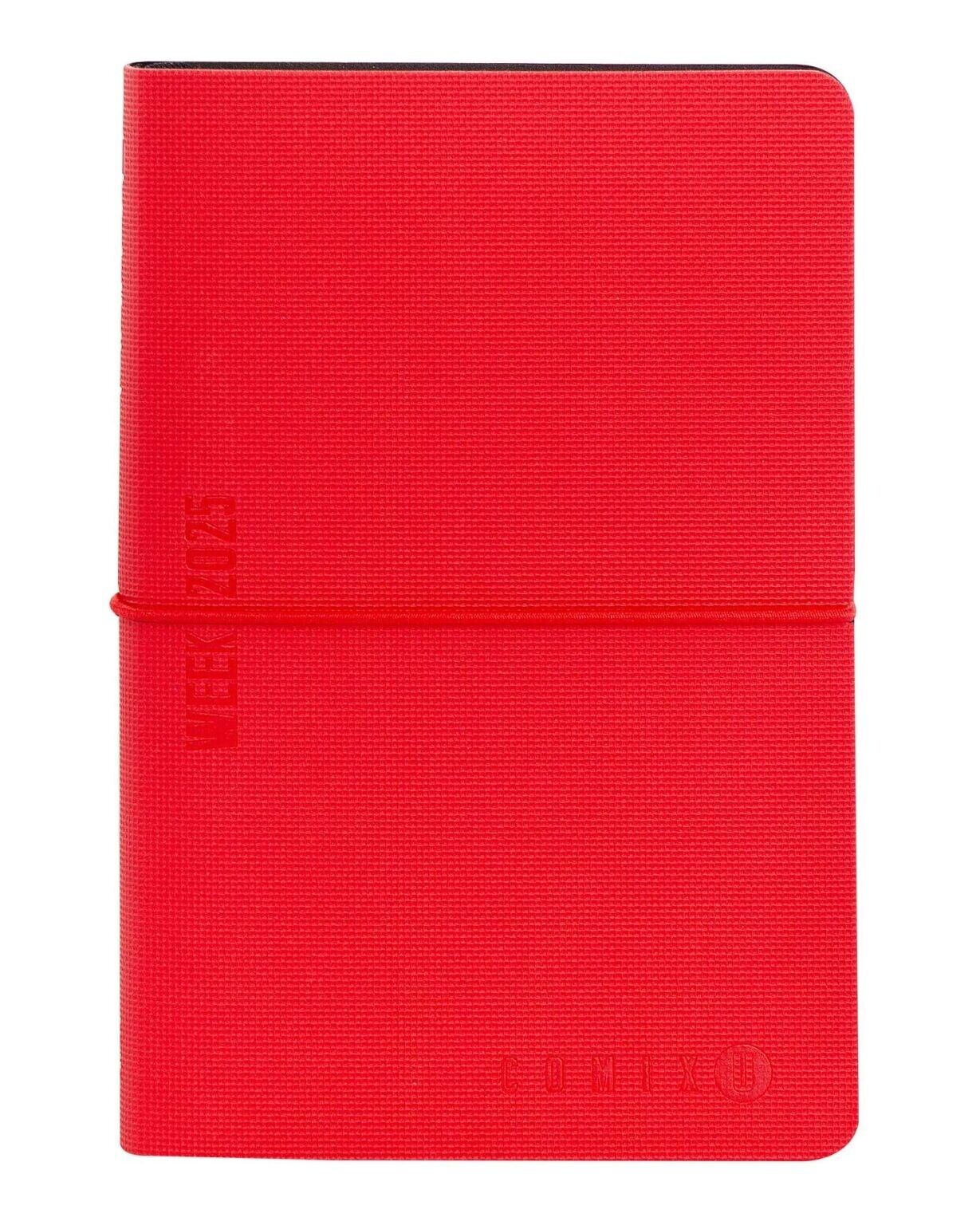 AGENDA settimanale COMIX U week MEDIUM da 12 mesi 2025 diario ROSSO