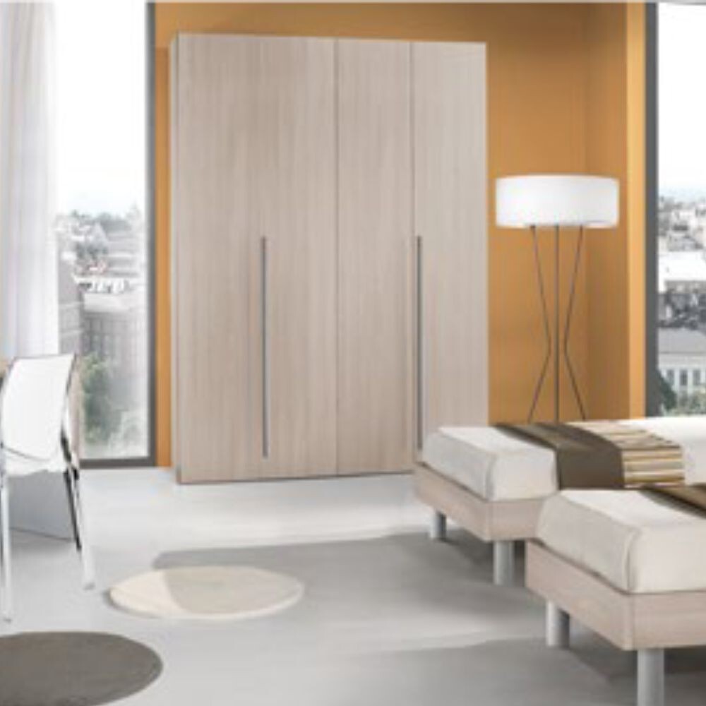 Armadio con 4 ante colore olmo perla 161x240H cm - Saturn