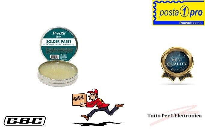 50g PASTA SALDANTE SOLDERING PASTA STAGNO PER SALDARE ZINCO FERRO REWORK BGA ecc