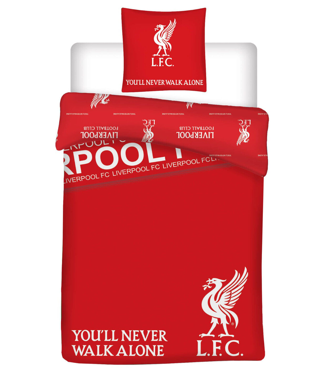 Liverpool ( Lfc ) 100% Cotone Copripiumino Set Singolo Misura (U.S Singolo)