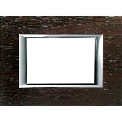AXOLUTE - PLACCA 3P LEGNO WENGE  - BTICINO LEGRAND HA4803LWE