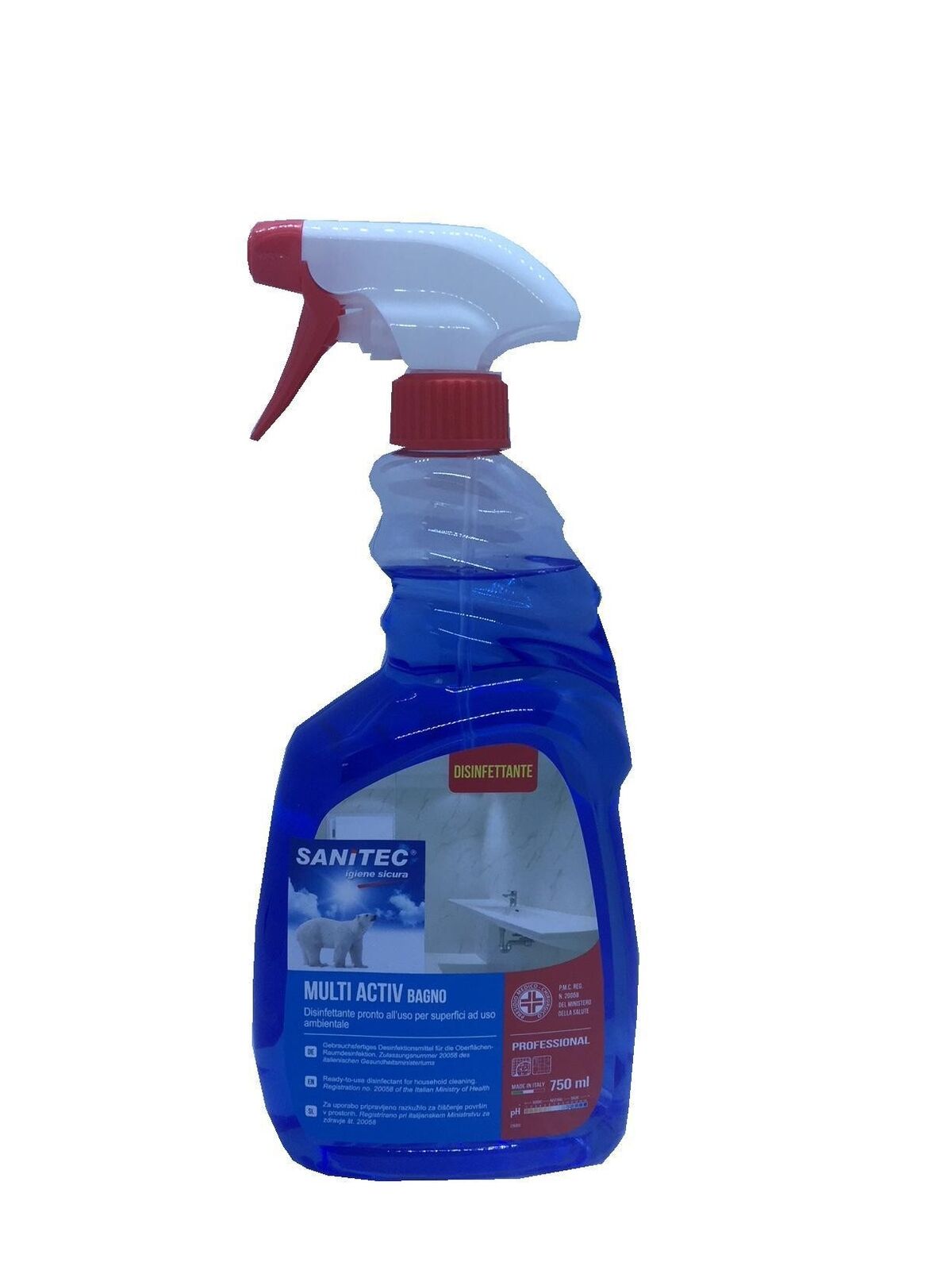 SANITEC DETERGENTE ACTIV BAGNO DISINFETTANTE SPRAY 750 ML