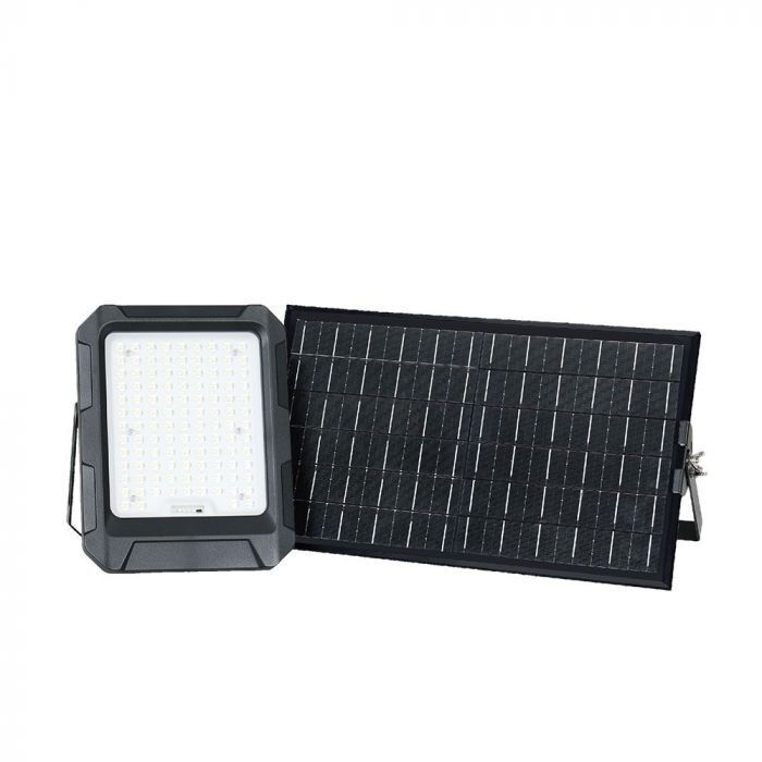 V-TAC VT-102W Faro LED 15W pannello solare con batteria sostituibile,cavo da 3m,