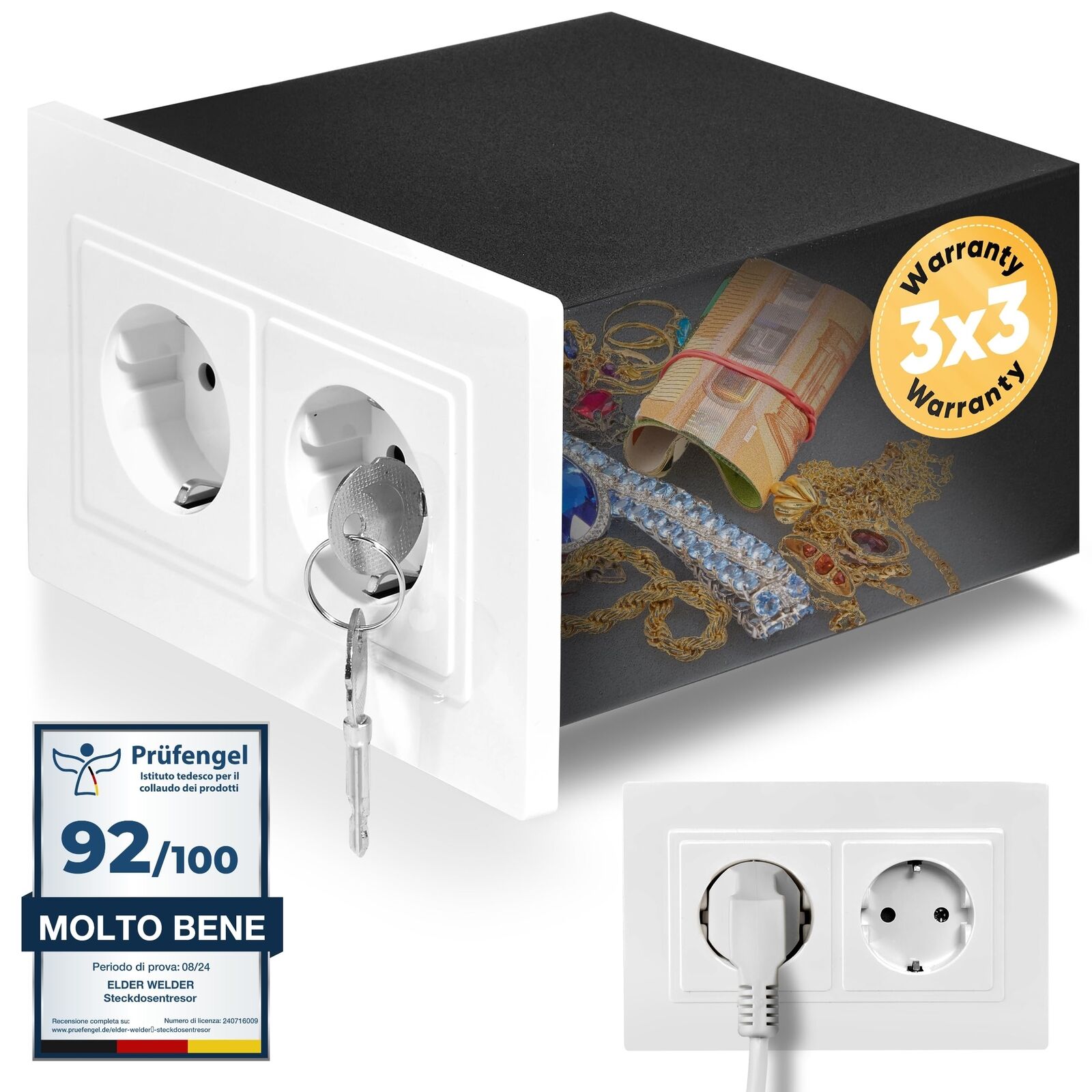 Elder Welder® Cassaforte Invisibile | Ora con Funzione di Spina Falsa | Prote...