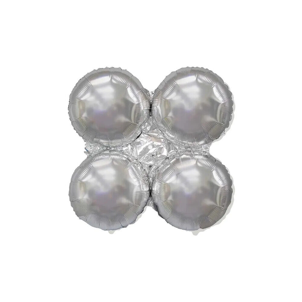 Palloncino Balloon Holder Argento standard shape 22" (55cm) in mylar, 1pz.