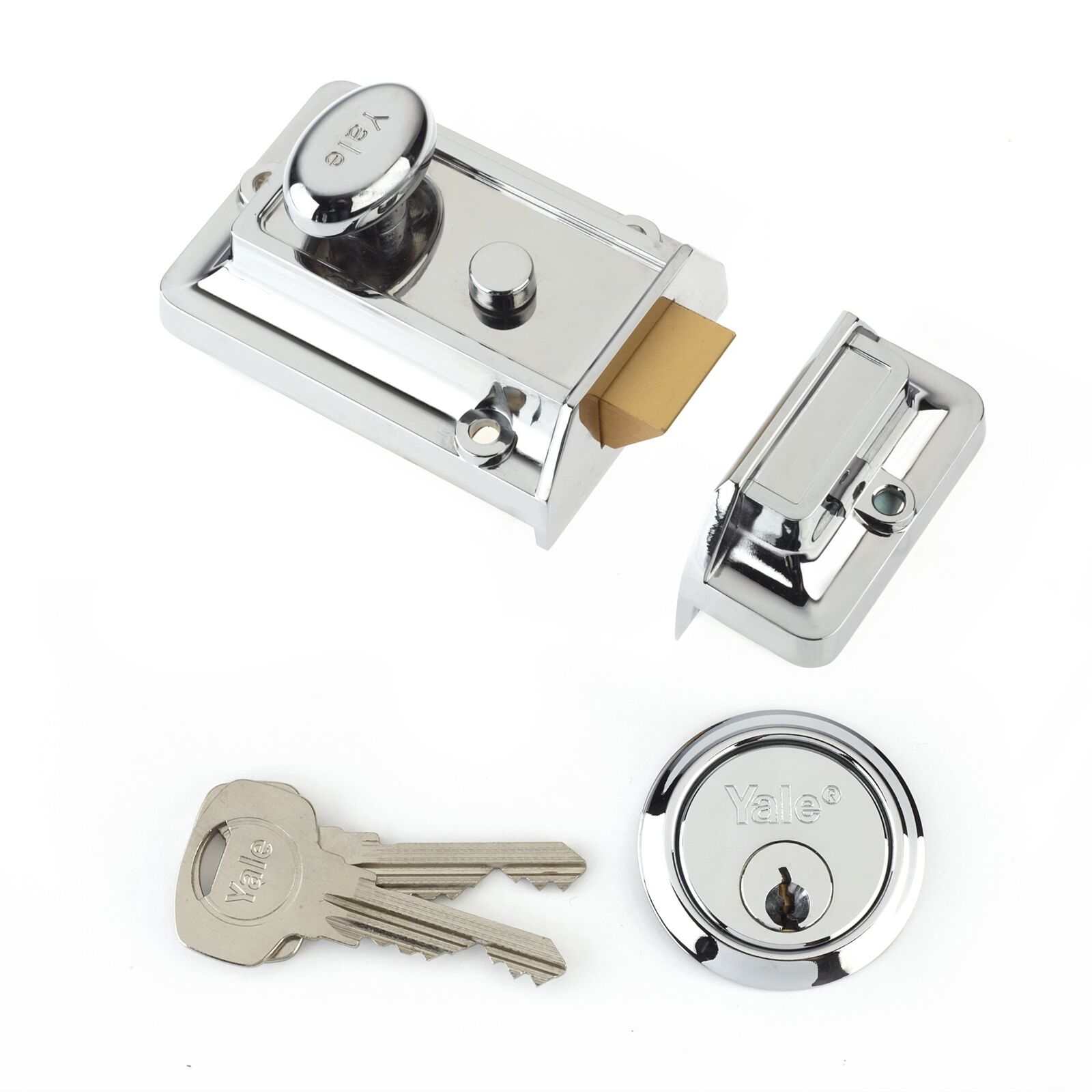Yale Locks 77 Traditional Nightlatch Chrome (v9C)