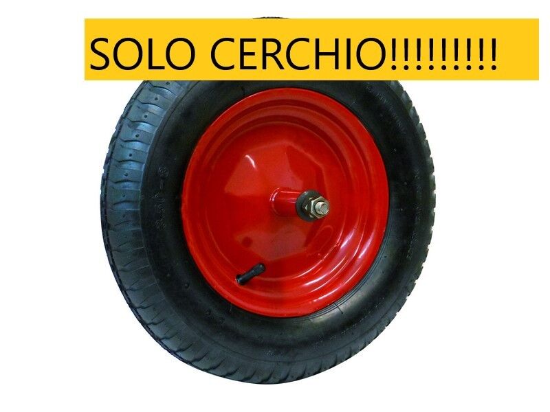 CERCHIO PER RUOTA CARRIOLA CERCHIONE DISCO FERRO RUOTE CARRIOLA 350-8 VESPA