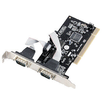 Konig CMP-PCISER10 Scheda PCI, 2 Porte Seriali, Argento