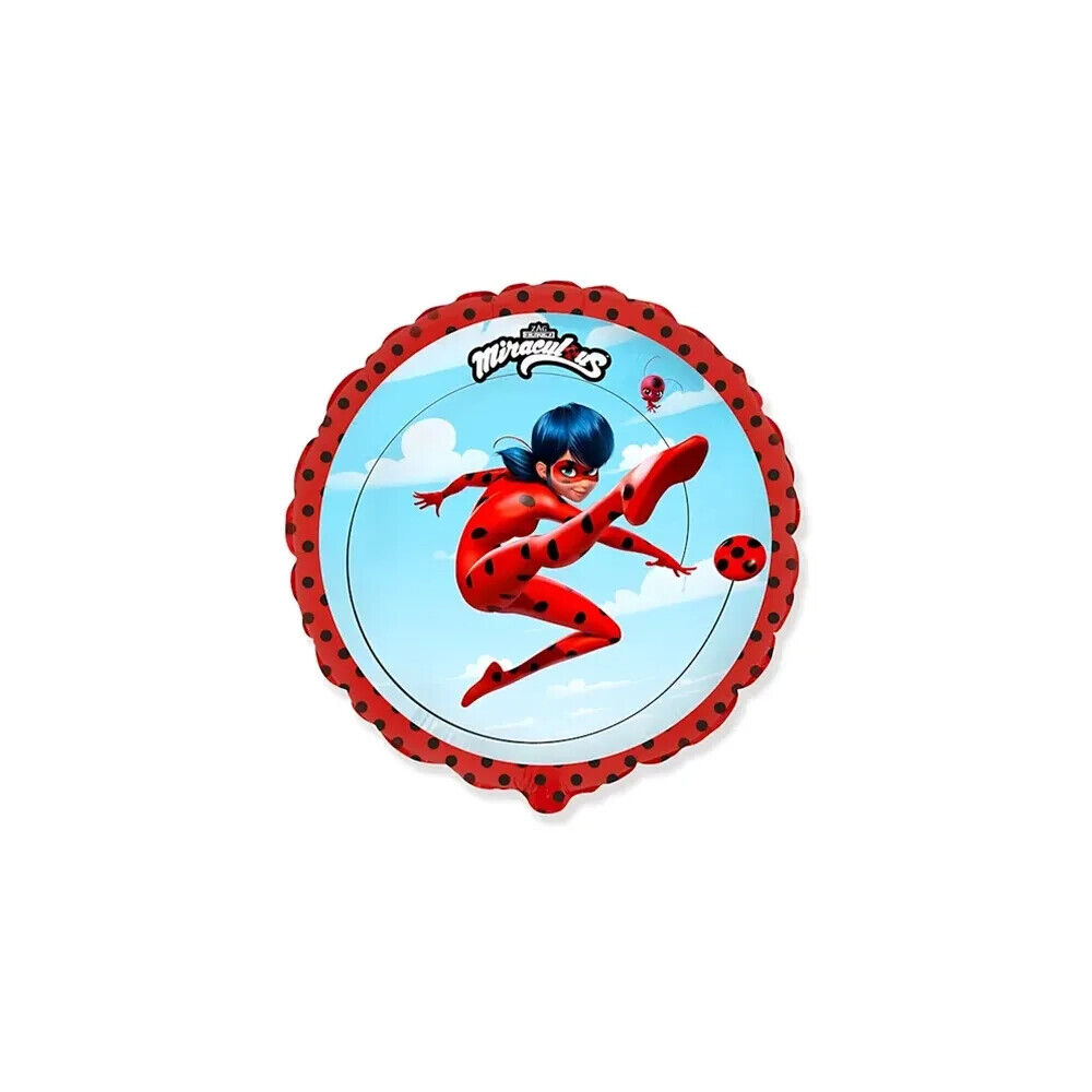 Palloncino Miraculous Ladybug Salta standard shape 18" (45cm) in mylar, 1pz.