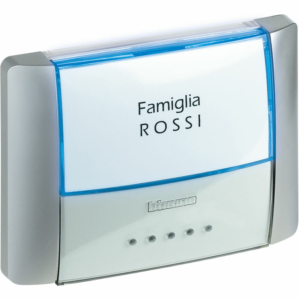 BTICINO 26108T PULSANTE TARGA 10A 250V A.C. RETROILLUMINATO - COLORE TECH