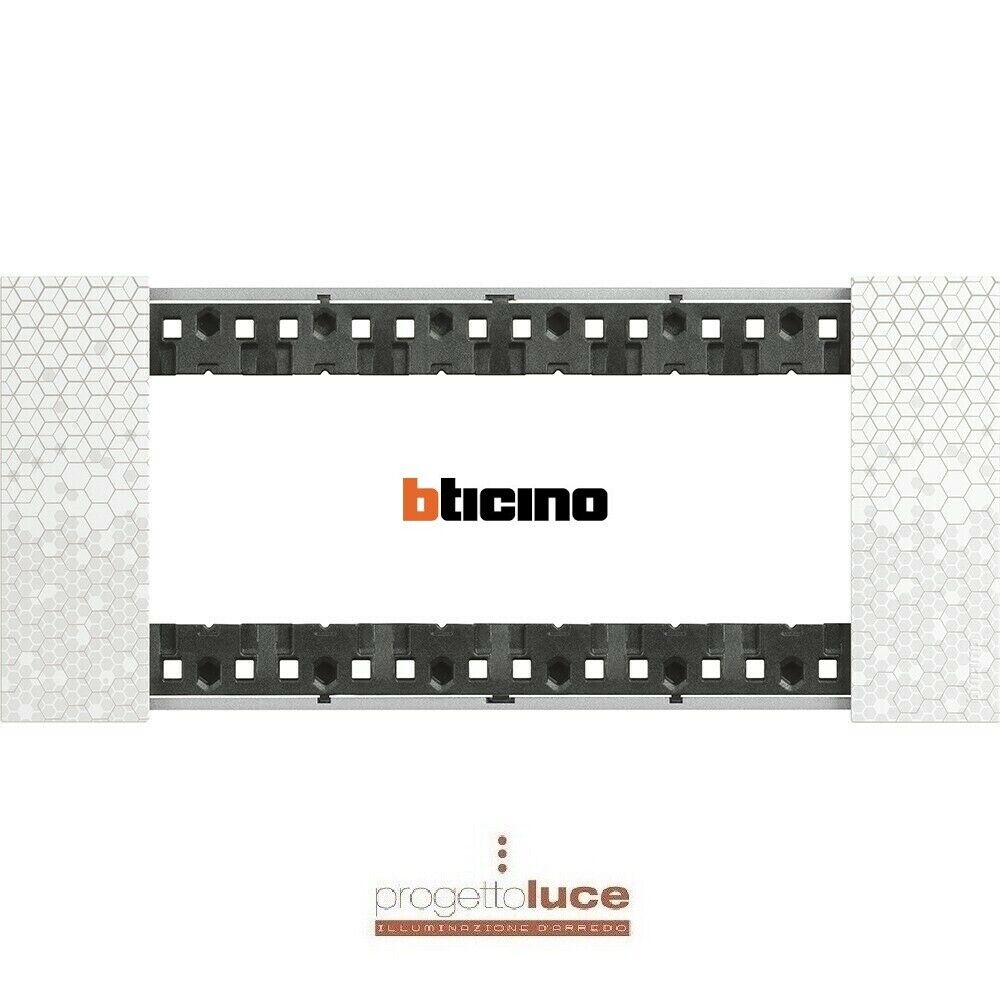 BTICINO LIVING NOW KA4806MW PLACCA 6 MODULI POSTI EFFETTO PIXEL