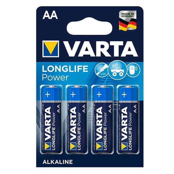 Batterie Alcaline Varta AA Longlife Power 4906 Confezione da 4 Pz