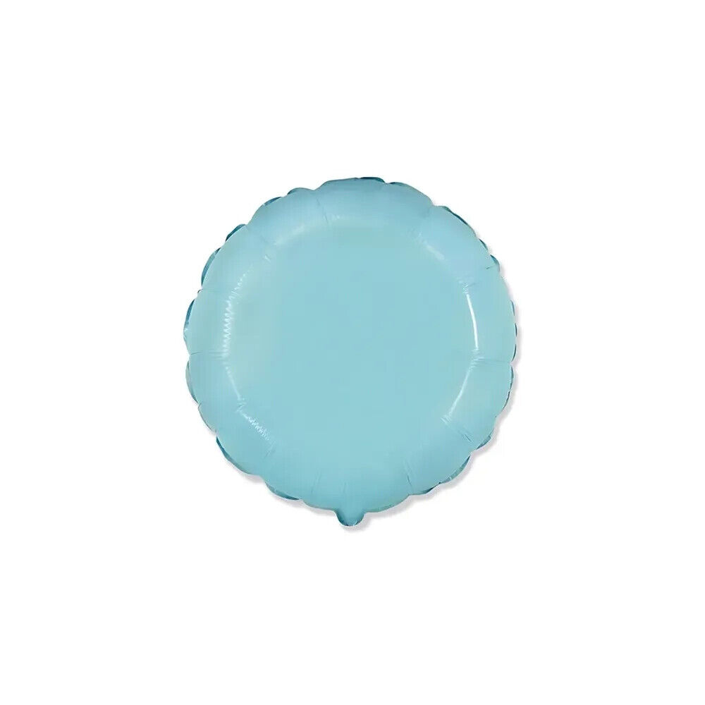 Palloncino Tondo Celeste standard shape 18" (45cm) in mylar, 1pz.