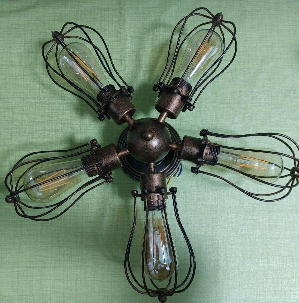 Vintage Plafoniera Industriale Regolabile Socket Metal Wire stile industriale
