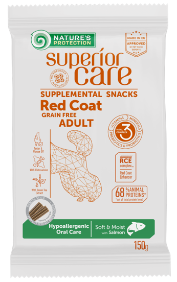 SUPERIOR CARE - SUPPLEMENTAL SNACK RED COAT GRAINFREE - HYPPOALLERGENIC E ORAL C