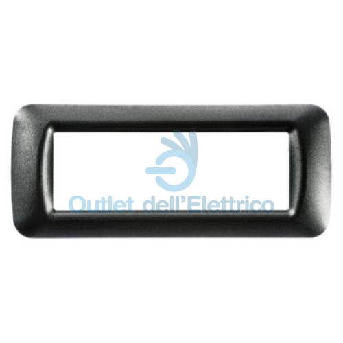 GEWISS GW22616 PLACCA 6 POSTI ARDESIA METALLIZZATO TOP SYSTEM GW22616