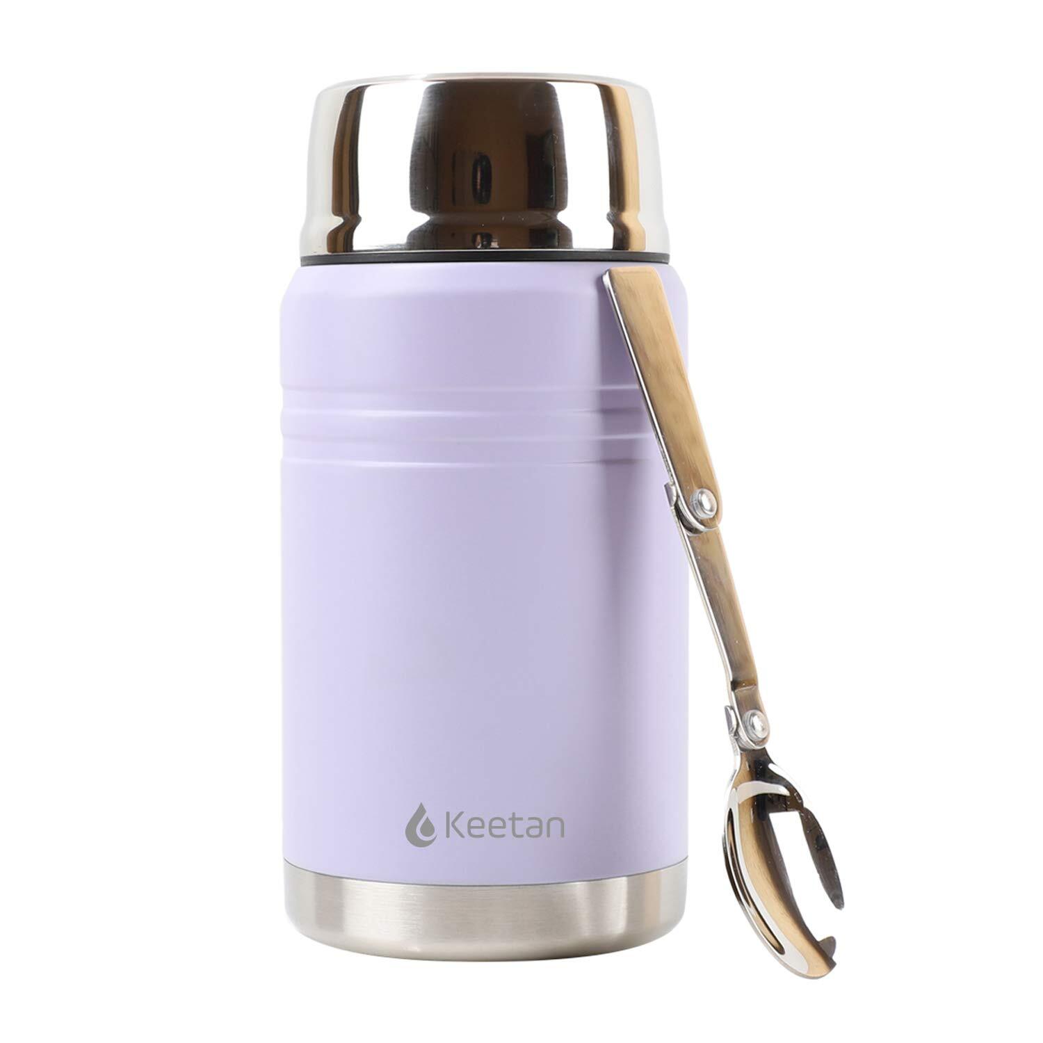 Keetan Vacuum Insulated Food Flasks BPA Free Stainless Steel Food Containers wit