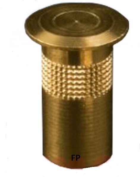 POZZETTO OTTONE PER ASTA CON MOLLA D 6MM PER ALLOGGIAMENTO PZ 1